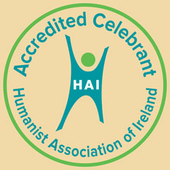 Patrick Cassidy Accredited Humanist Association of Ireland Logo